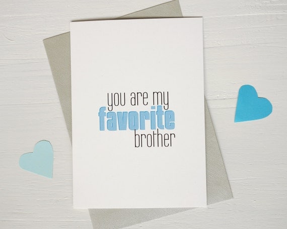 Gift for brother big brother card little brother card You are