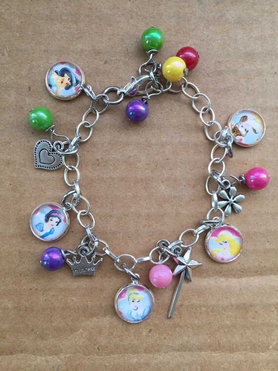 Disney Princess Charm Bracelet by LilSofiasJewelryBox on Etsy