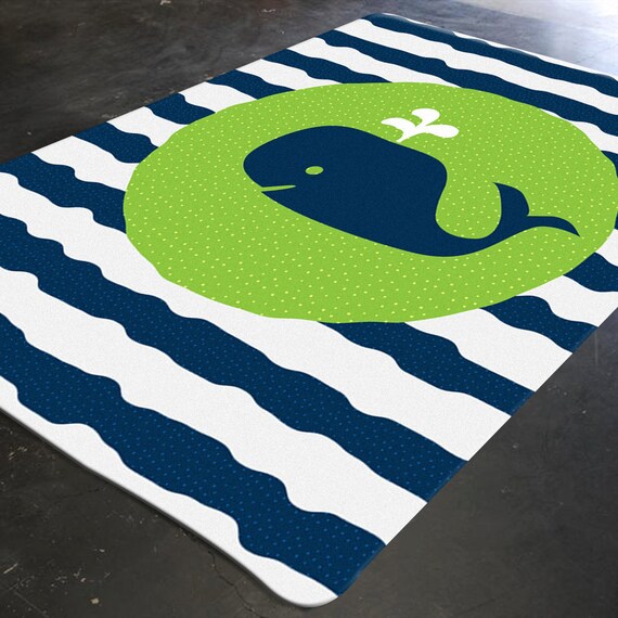 Whale Rug Nautical Rug Whale Decor Nautical Nursery
