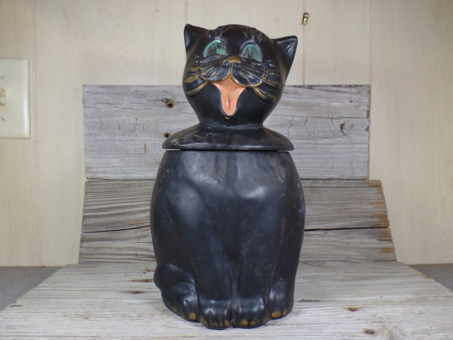 RARE Mccoy Coalby Black Cat Cookie Jar Mccoy Cookie Jar