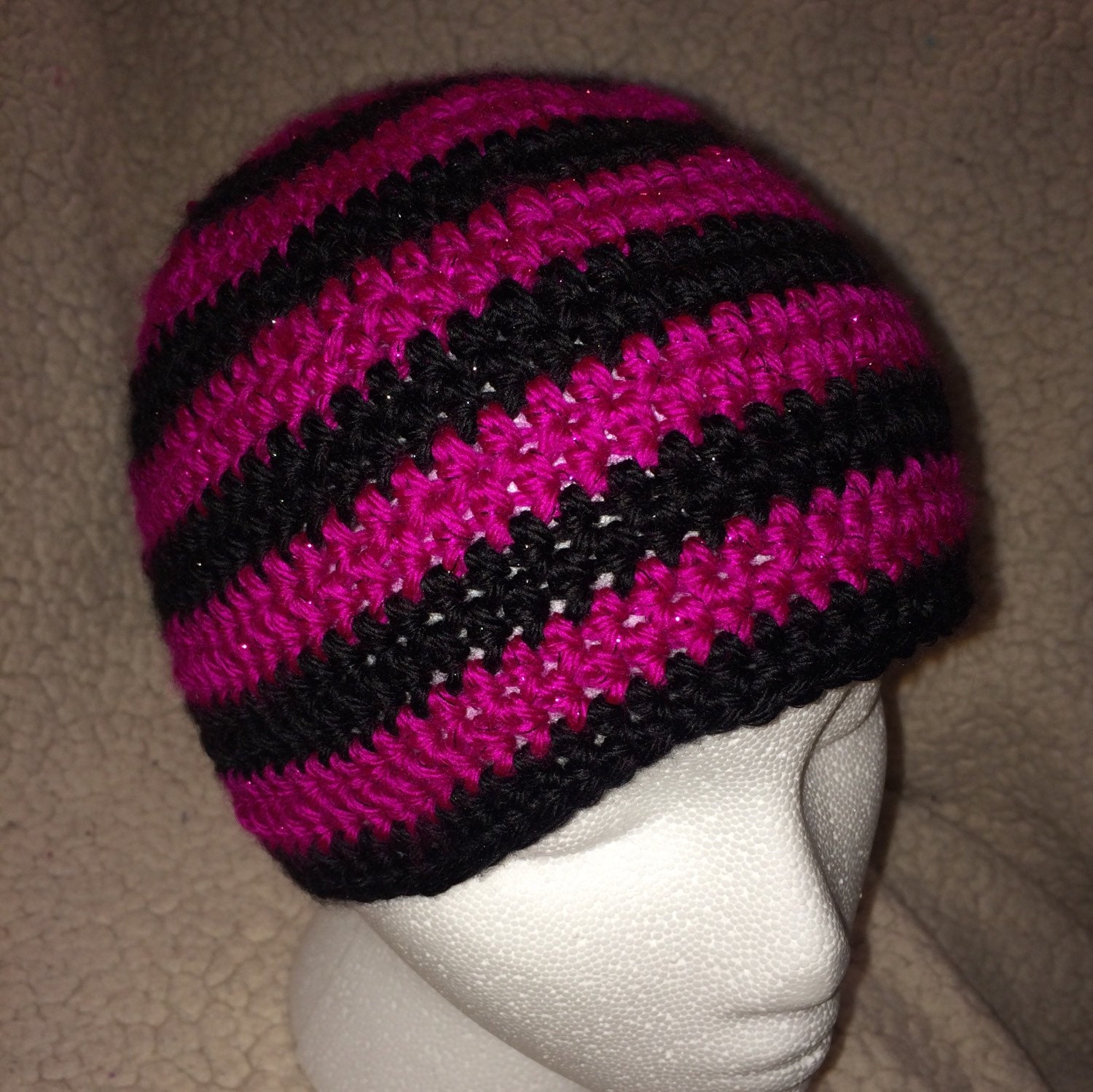 Crochet striped hat crochet striped beanie crochet hat