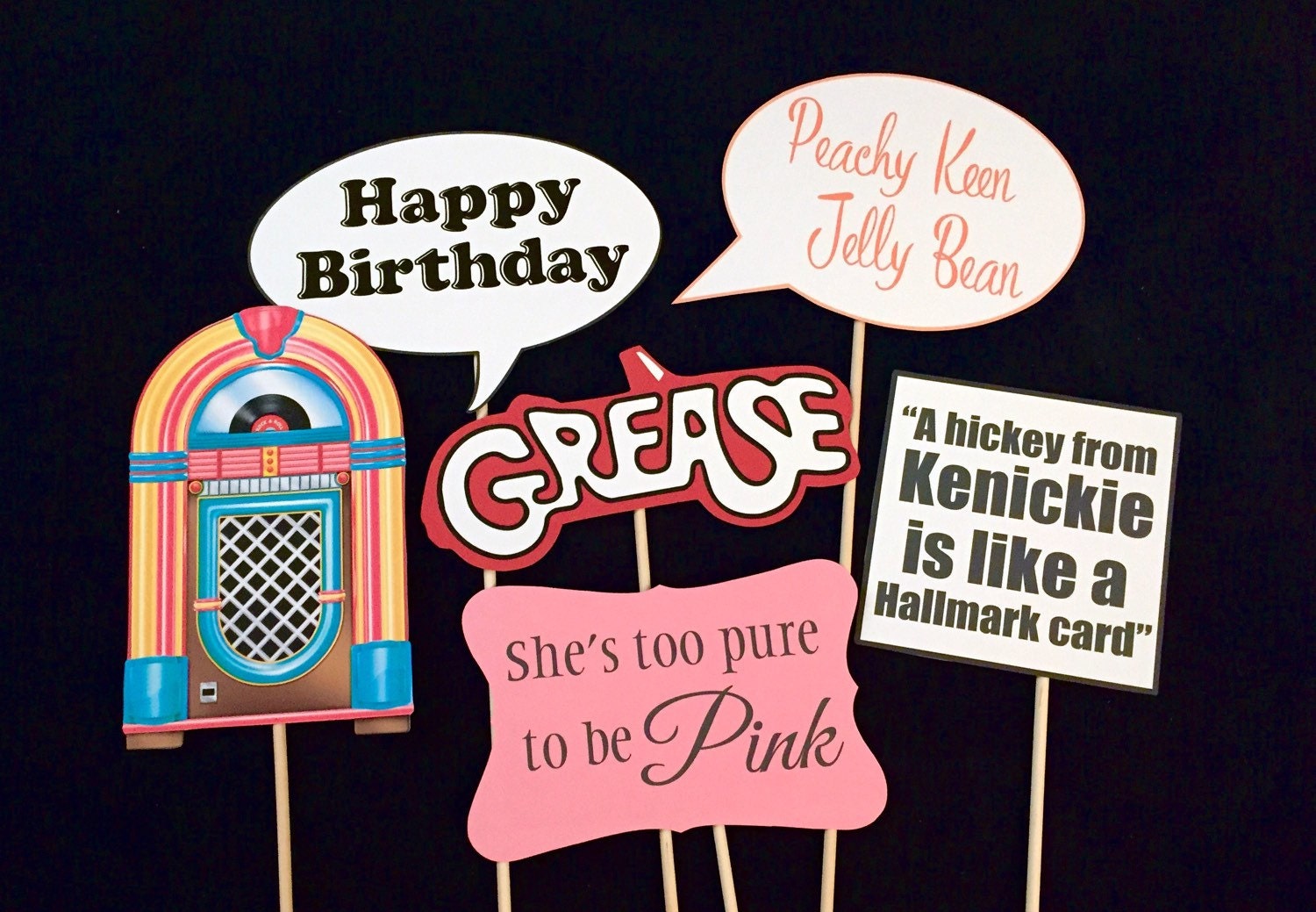 Grease Themed ADDON Photo Booth Props