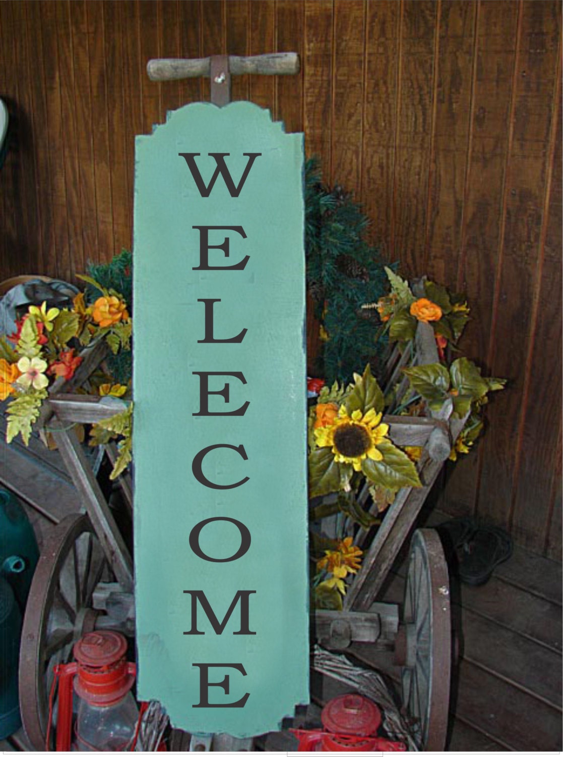 welcome sign stencil vertical 8 sizes by superiorstencils