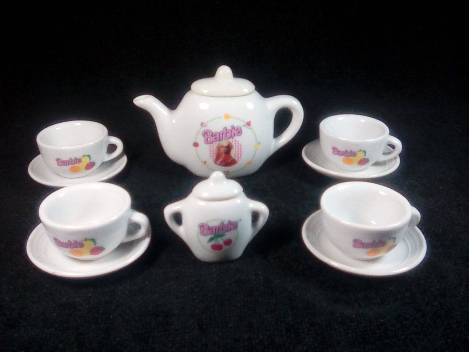 barbie plastic tea set