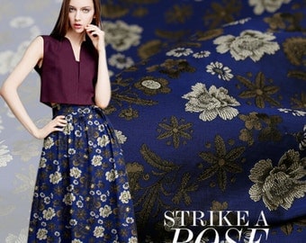 Brocade fashion fabric bitter skirt coat dust fabric jacquard fabric - 160 cm wide x 50 cm(63"x19") -XYS