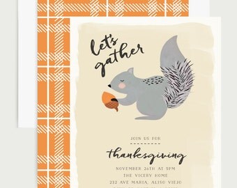Let's Gather Thanksgiving Invitation