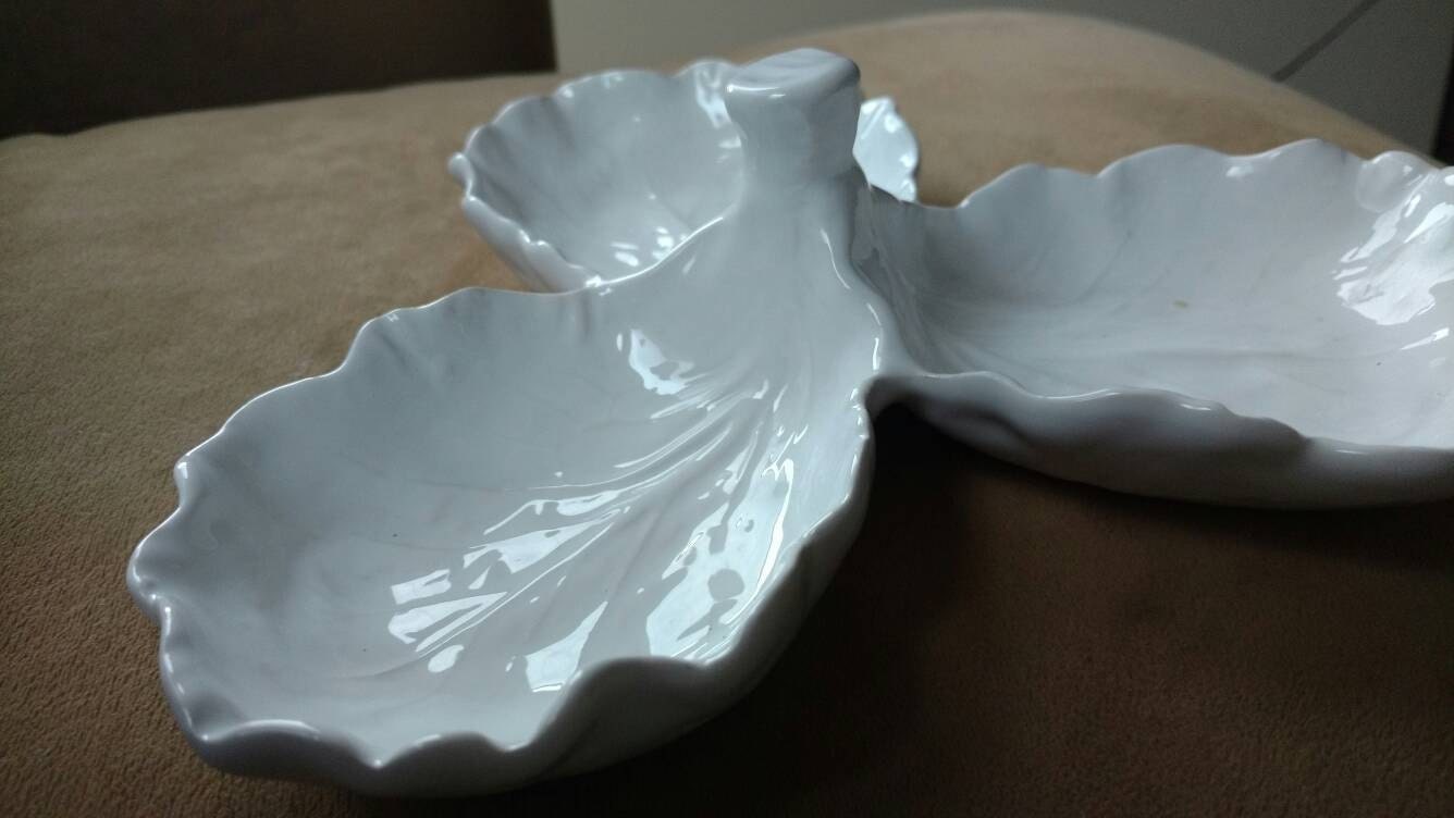 White Serving dish// vintage table // entertaining by truthorwear