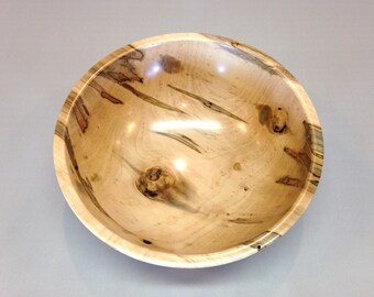 Ambrosia Maple Wood Bowl Hand Turned Rustic