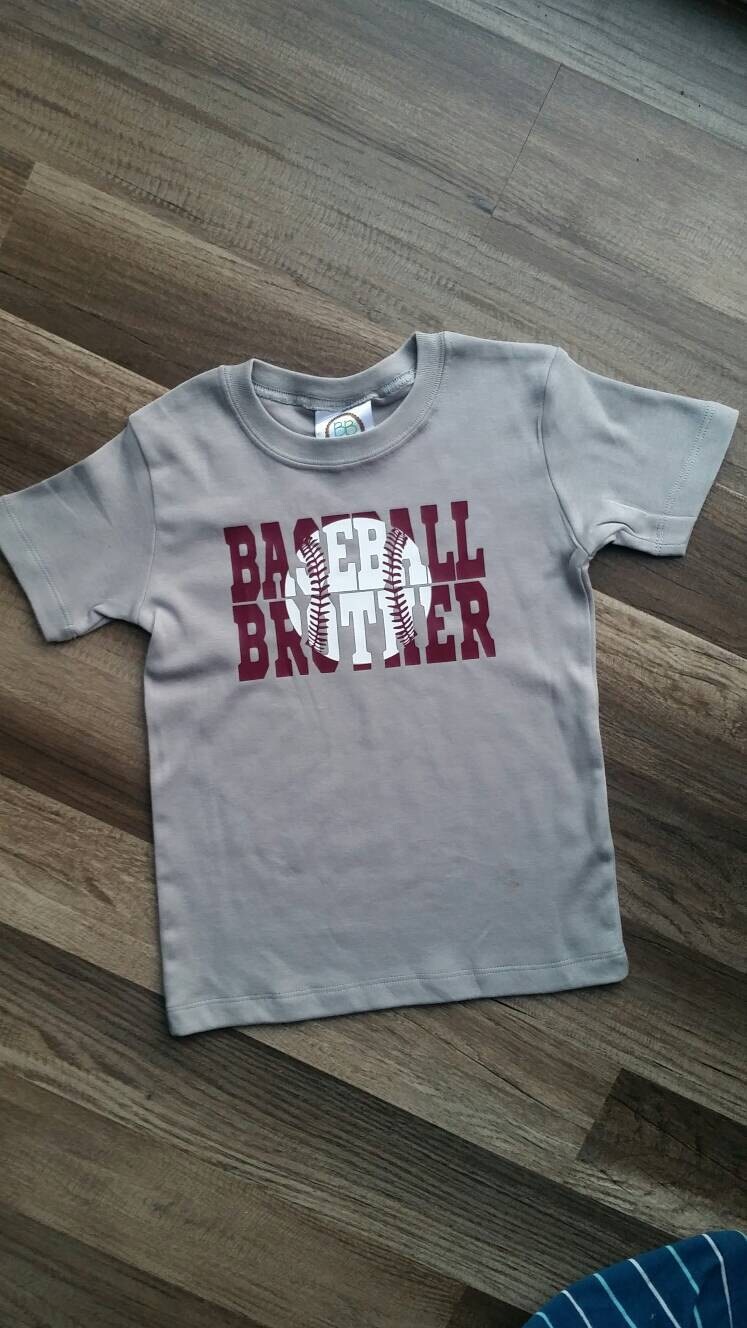 Brother vinyl baseball shirt baseball shirt by ThreeSweetPsvinyl