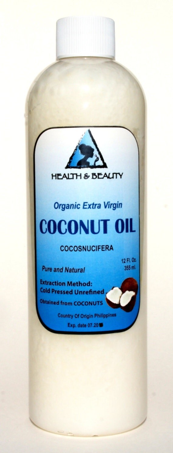 12 oz COCONUT Oil EXTRA VIRGIN Organic Carrier by HBOilsCenter