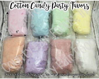 30 Cotton Candy Party Favors - No Labels, Individual, Birthday, Baby Shower, Class, Gender Reveal, Wedding, Event, School, Holiday