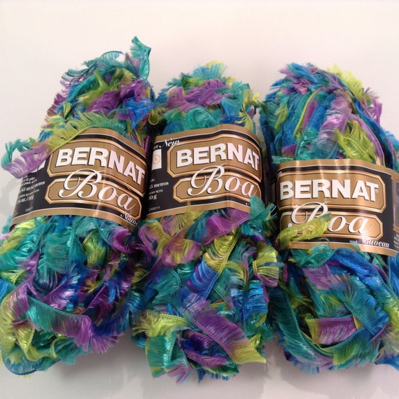 Bernat Boa Yarn in Color Toucan Lot of 3 Skeins