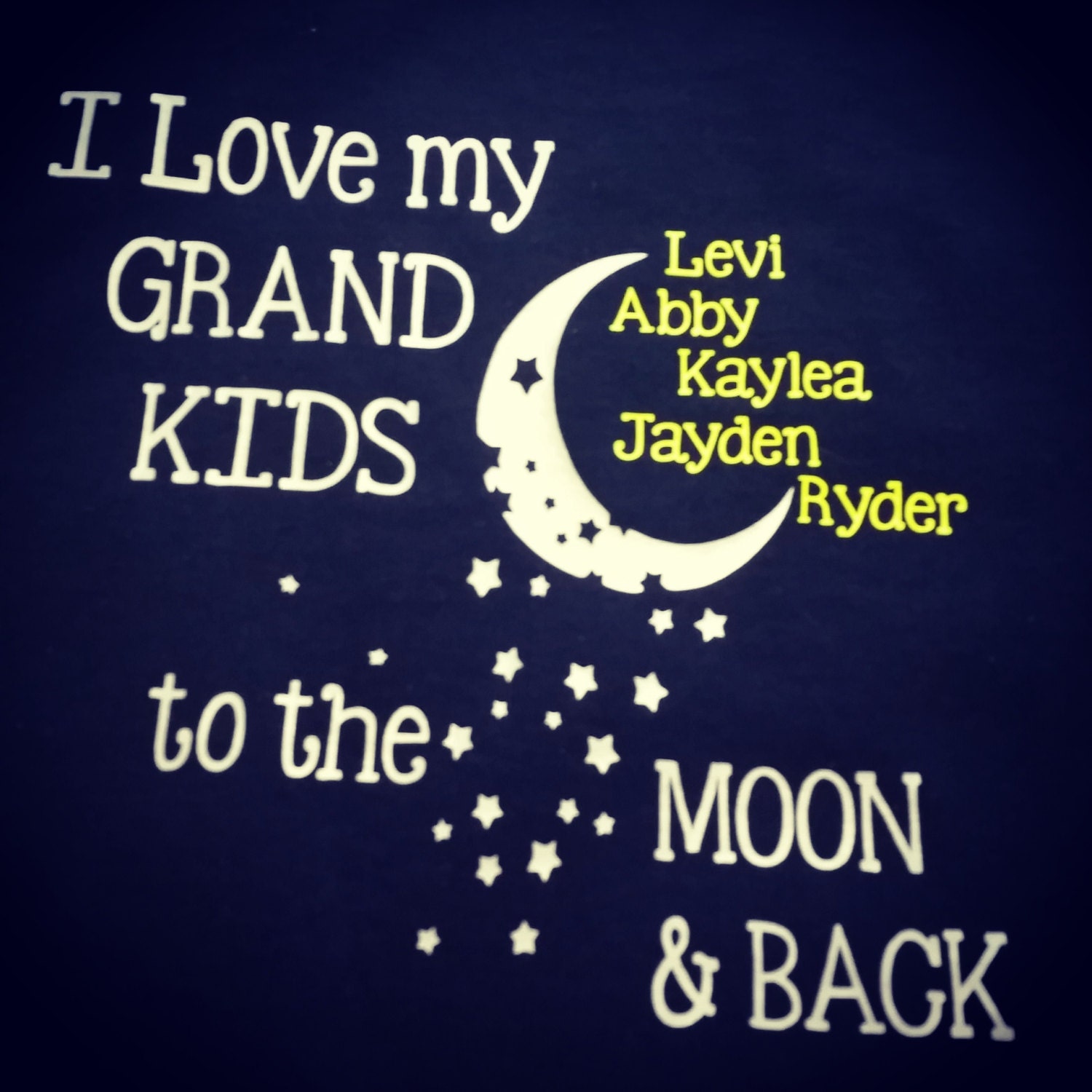 Download I love my grandkids to the moon and back personalized shirts