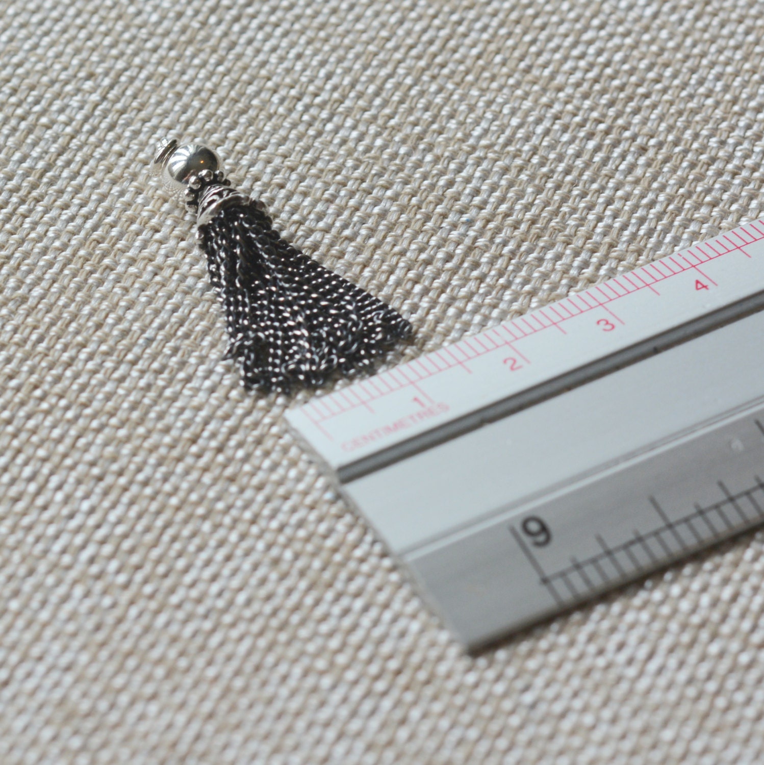 Silver Chain Mini Tassel Charm, Silver Tassel, 925 Silver Chain Tassel, Chain Tassels, Fancy