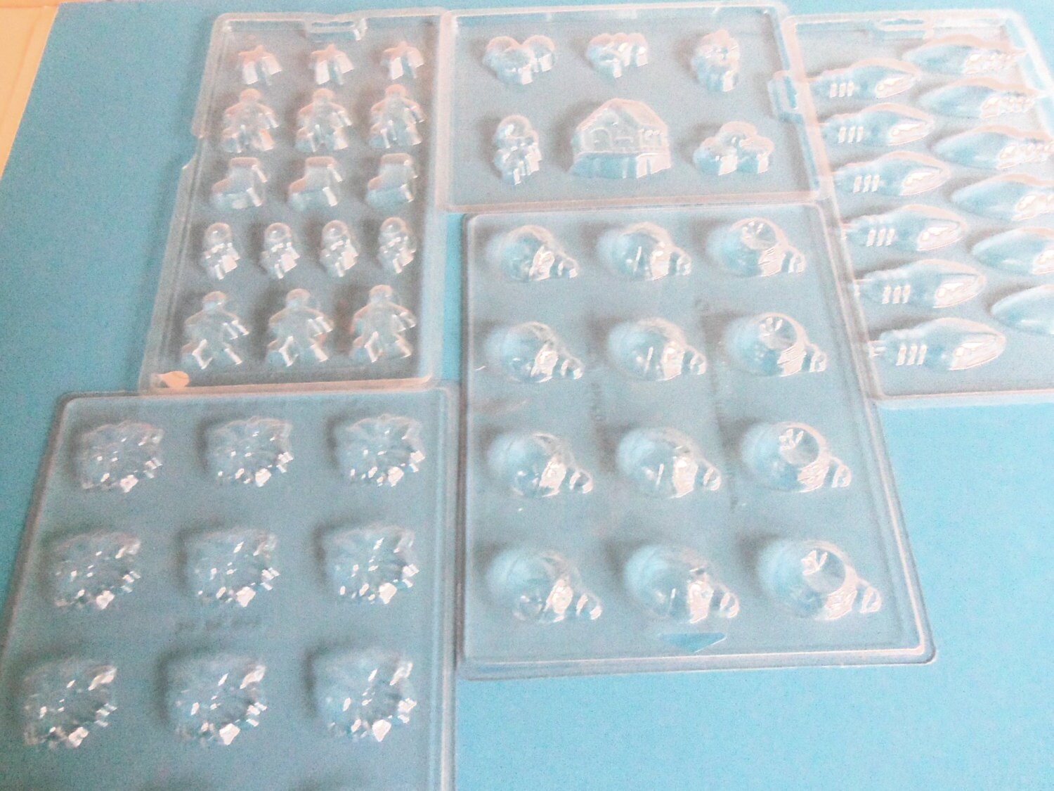 Wilton Christmas New Candy Molds Set of 5 by MichelesCraftHouse