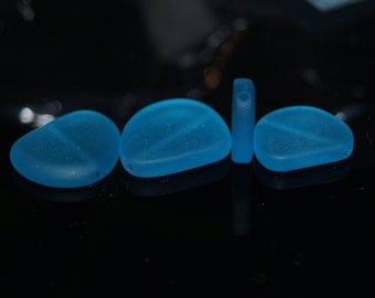 5 Drilled Sea Glass Beads, Wholesale Sea Glass, Sea Glass Jewelry, Bulk Sea Glass Beads, Drilled Sea Glass Bulk