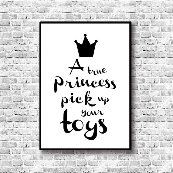 RULES ROOM PRINCESS Pick up your toys Rules Poster