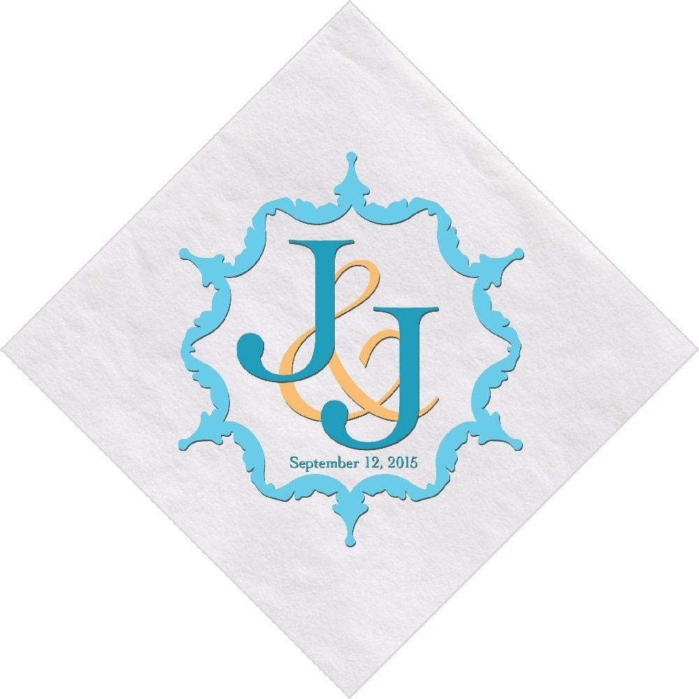 Personalized napkins full color company logo custom printed