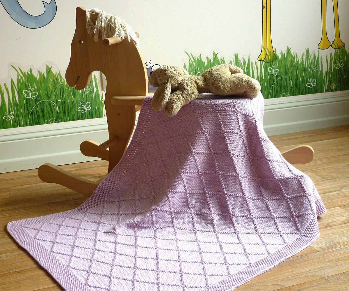 Hand knitted baby blanket / baby blanket / by PetitMoutonFrancais