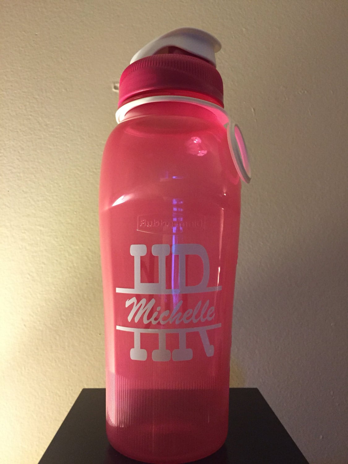 Water Bottle with Vinyl Lettering and Design