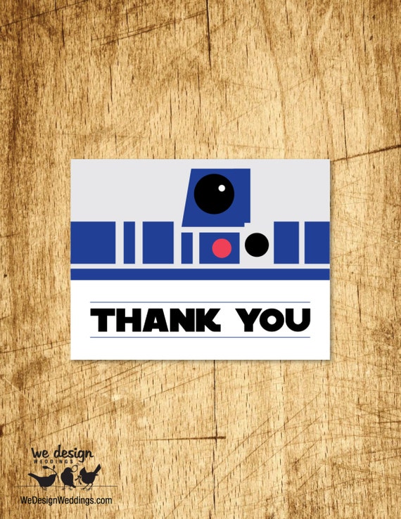 Star Wars Inspired Thank You Card. Printable DIY