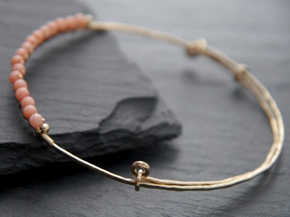 Thin 14k gold bangle bracelets on sale