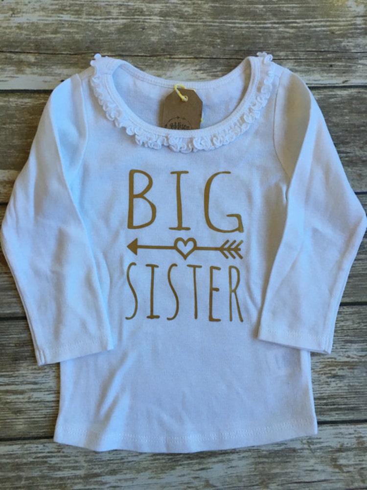 Long sleeve and short sleeve Big Sister Shirt or by AddisonAndIvy