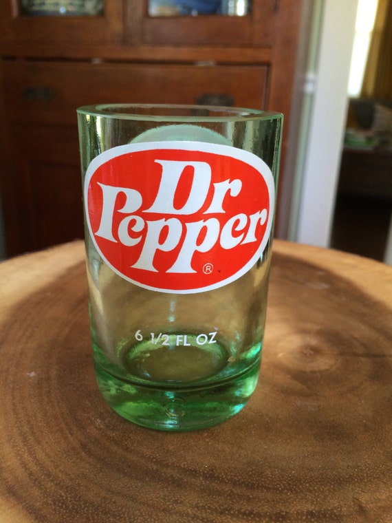 Items similar to Vintage Dr. Pepper recycled drinking glass on Etsy