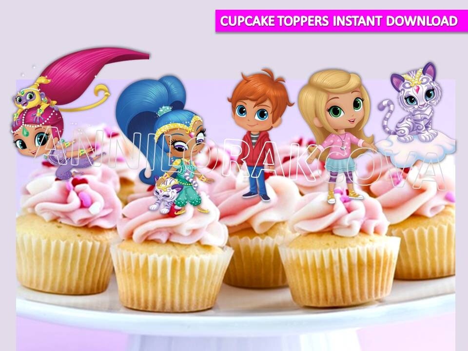 Shimmer and Shine Cupcake Toppers/ Printables/ by ANNILORACK