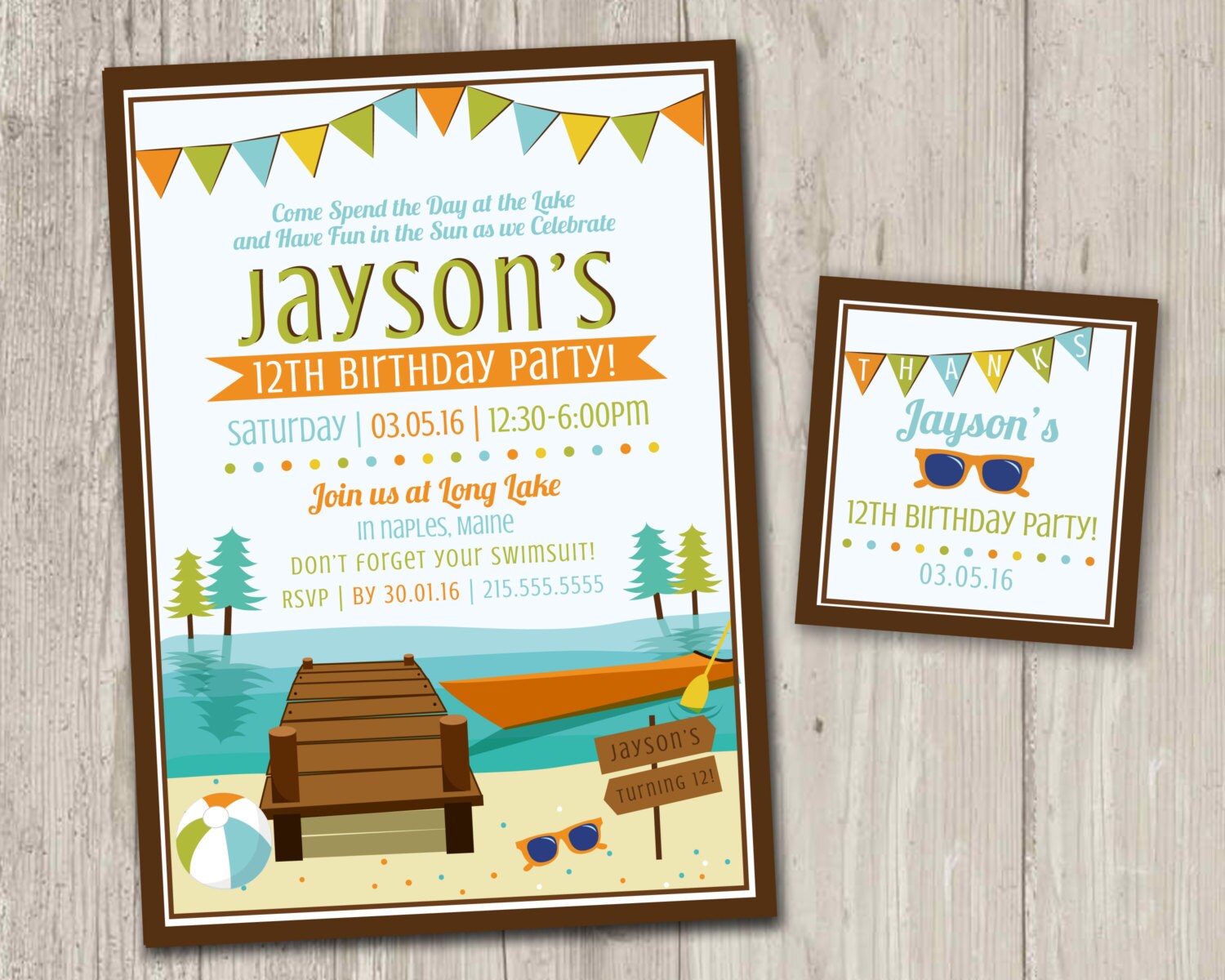 Lake Party Invitations 1