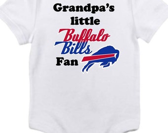 ON SALE Buffalo Bills Grandpa's little fan Shirt onesie you pick size newborn / 0-3 / 3-9 / 12 / 18 month