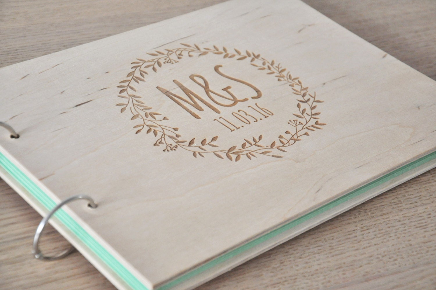 Wedding Guest Books custom wood wedding guest book horizontal landscape guestbook