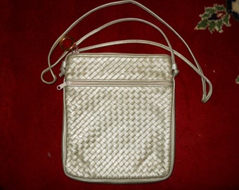 Vintage Ganson woven leather crossbody bag