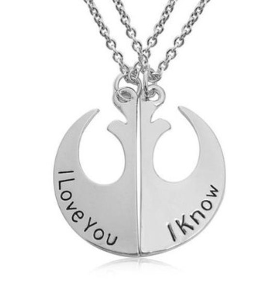 last minute gifts star wars pendant i love you i know best friends pendant