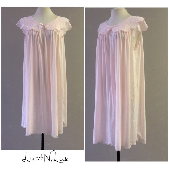 L / Nylon Nightgown / Vintage Sleepwear Lingerie by Shadowline
