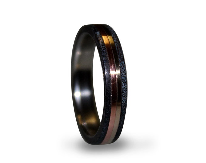Titanium Ring, Womens Titanium Wedding Band, Wedding Ring, Wooden, Wood Ring, Blue Box Elder Burl, Copper Ring, Bronze Ring