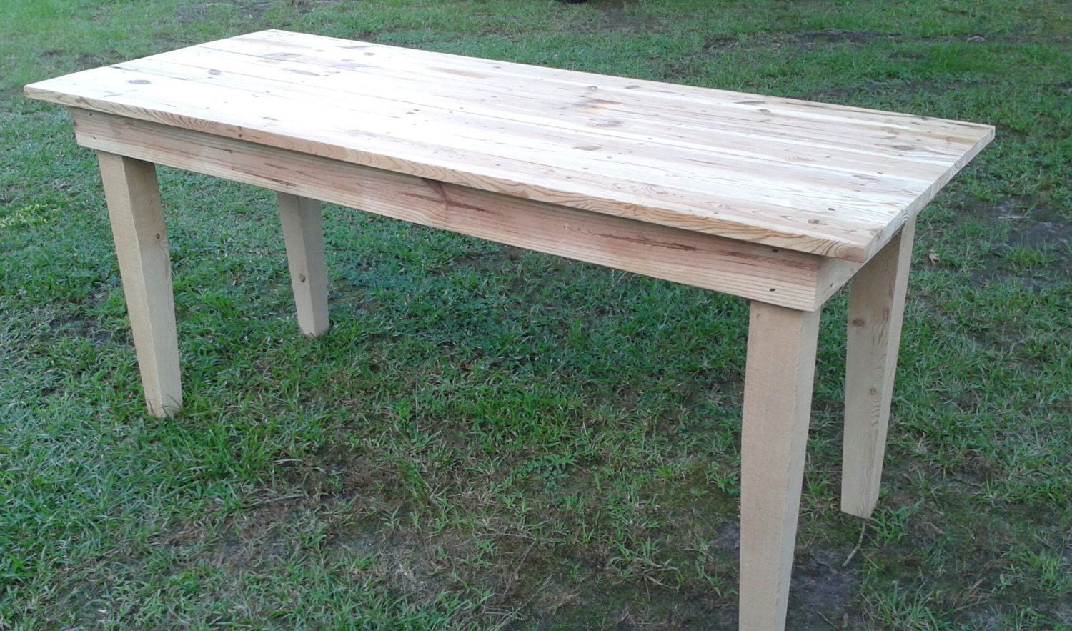 RUSTIC ANTIQUE PINE Farm Table by pinereclaimr on Etsy