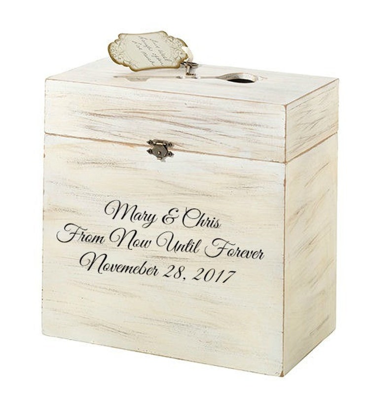 Personalized Wedding Reception Card Box Guest by KreativeEarth
