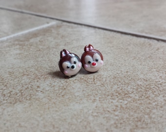 Chip and Dale Chipmunk Tsum Tsum Inspired Earrings