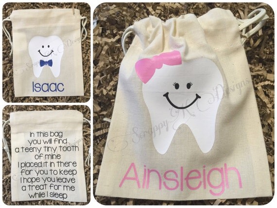 Personalized Tooth Fairy Bag Tooth Fairy Pouch Tooth Fairy