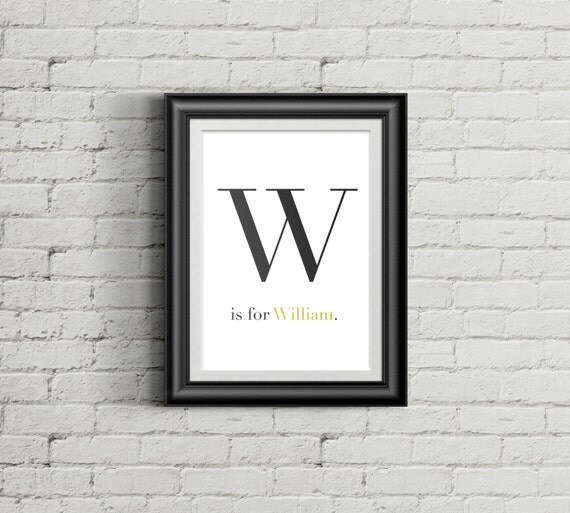 William Name Art Boys' Typography Nursery by GoodandHappyDesign