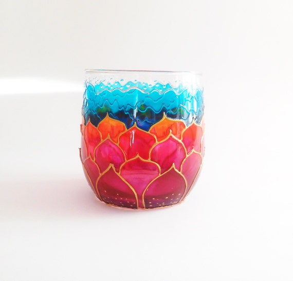 items similar to pink lotus votive candle holder glass items similar to pink lotus votive candle holder glass