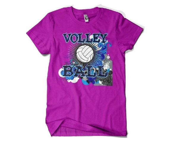 Volleyball Blue Shirt Girl's Volleyball Shirt Volleyball