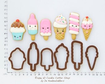 Ice Cream Mini Cookie Cutter Set (budget cutters)