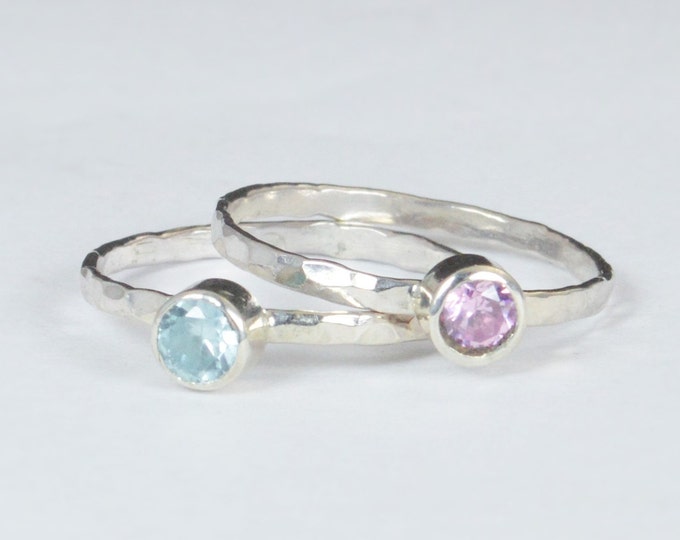 Grab 2 - Small Silver Mothers Rings, Mother's Ring, Grandmas Rings, Mommy Ring, Mothers Jewelry, Gift for Mom, Grandma's Ring