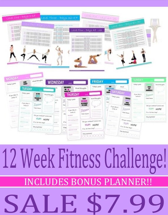 12 Week Exercise U0026 Weight Loss Journal Free Digigala