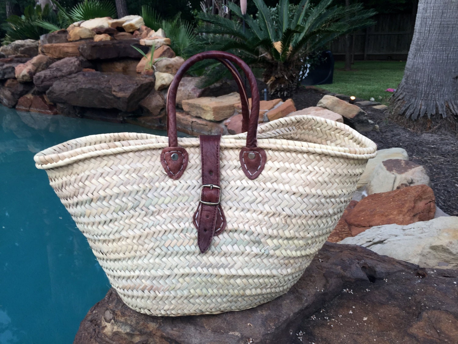 french woven bag