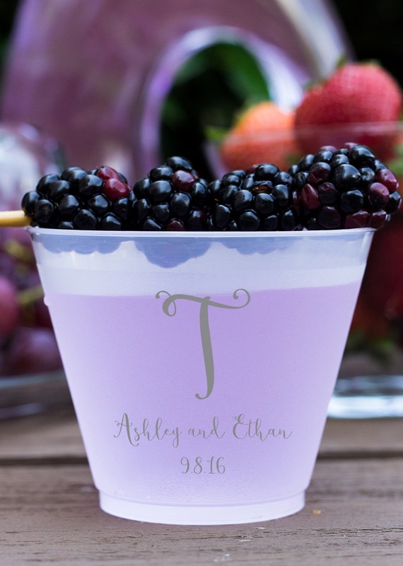 200 Wedding Favor Personalized Frosted Party Cups Fancy