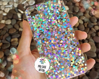 Sparkle case, glitter case, iphone case, hologram case, bling bling, silver glitter, iphone case, samsung case