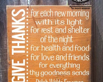Fall Decor, Autumn Decor, Ralph Waldo Emerson Quote, Thanksgiving decor, Emerson quote, thanksgiving sign,autumn sign, fall sign, 320